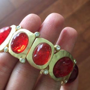 22-karat gold-plated crystal bangle